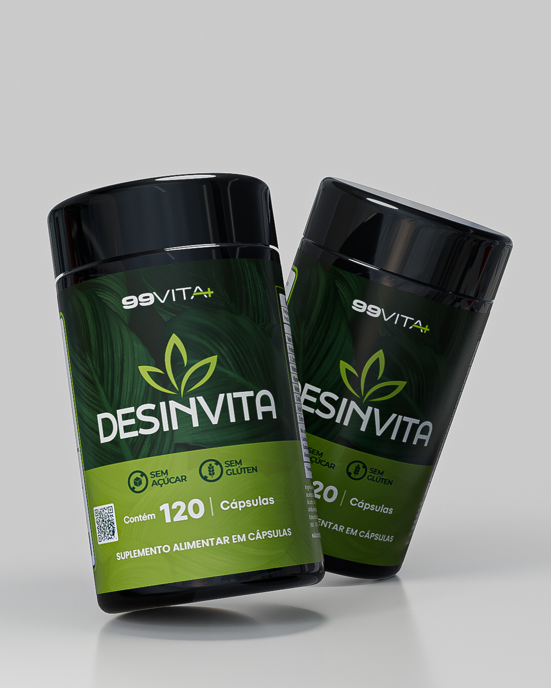 FRASCOS MOCKUP 3D - DESINVITA - FUNDO CLARO INCLINADOS