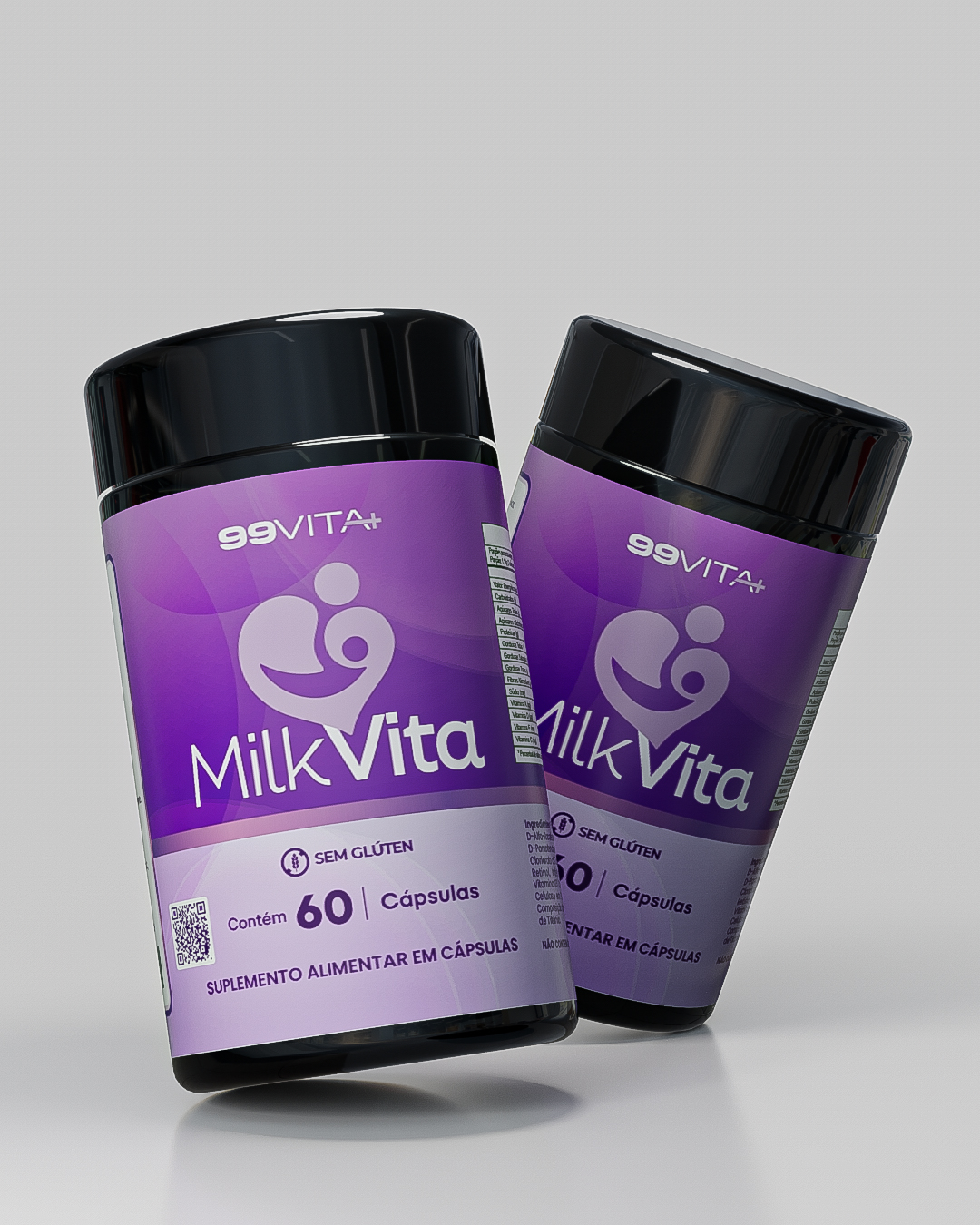 FRASCOS MOCKUP 3D - MILKVITA - FUNDO CLARO INCLINADOS