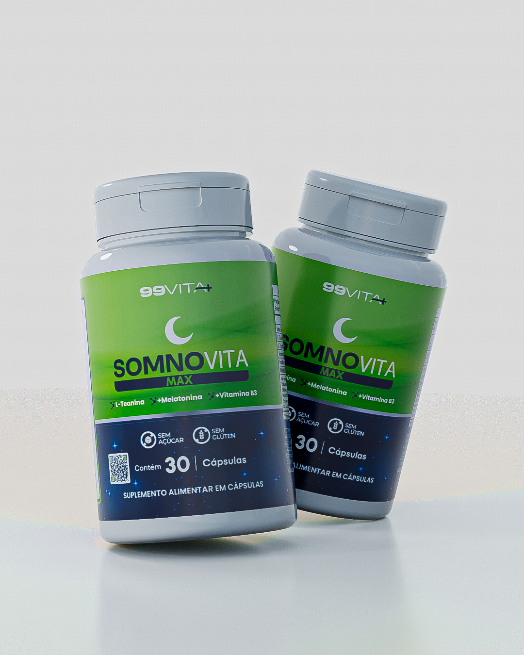 FRASCOS MOCKUP 3D - SOMNVITA MAX - FUNDO CLARO INCLINADOS